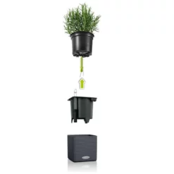 Lechuza Cube 16 Color Planter - White