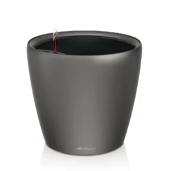 Lechuza Classico LS 35 (14" D) Planter - Charcoal Metallic