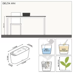 Desk Planters Lechuza Delta 10 Planter - Scarlet Red