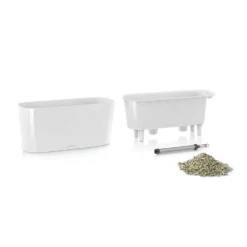 Lechuza Delta 20 Planter - White Desk Planters