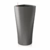 Lechuza Delta 40 (15.4" D) Planter - Charcoal Metallic