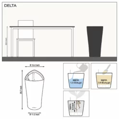 Floor Planters Lechuza Delta 40 (15.4