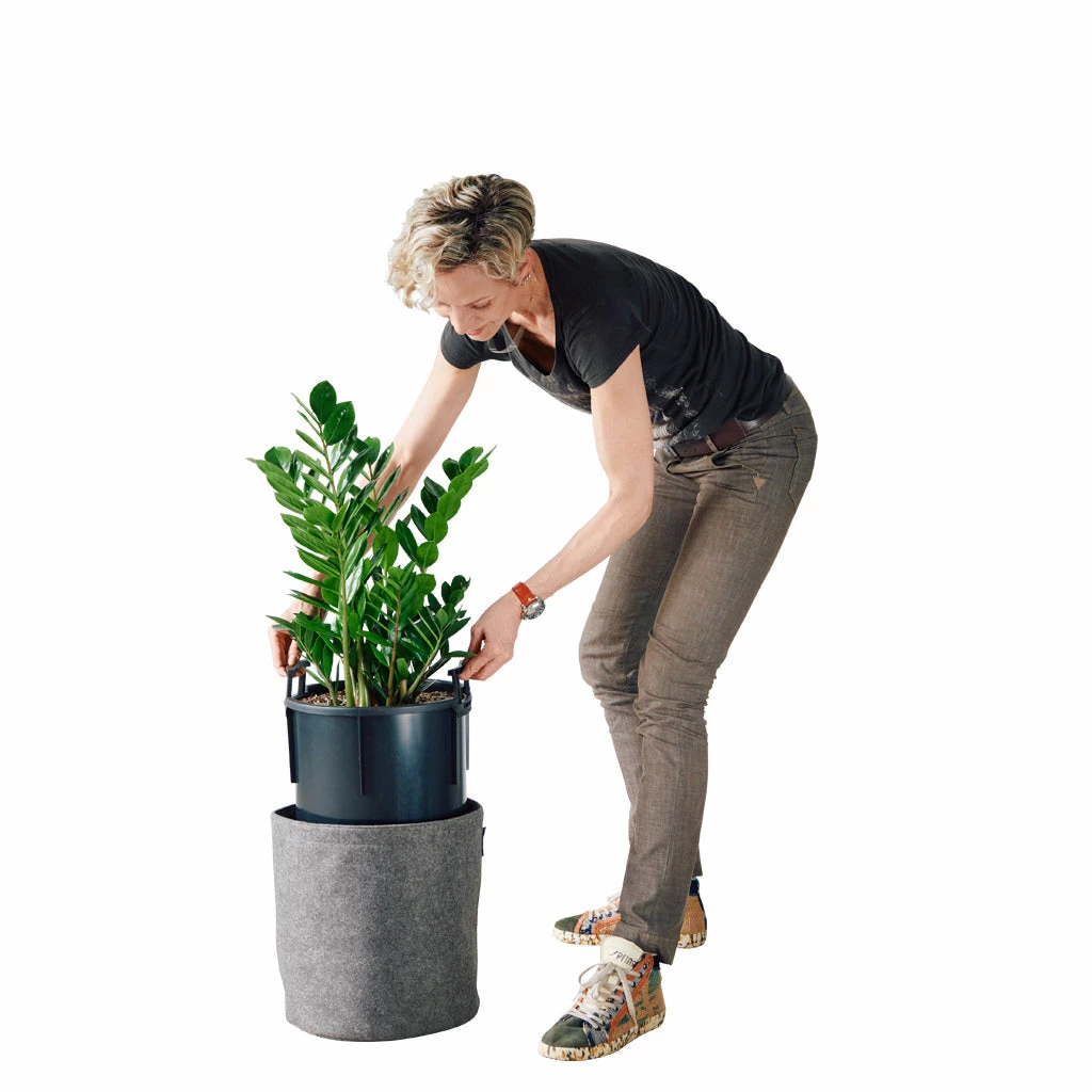 Lechuza Trendcover 32 Planter - Dark Gray Floor Planters 4 Lechuza Trendcover 32 Planter - Dark Gray Floor Planters